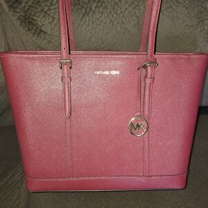 Michael Kors Hibiscus Tote with Gold Emblem